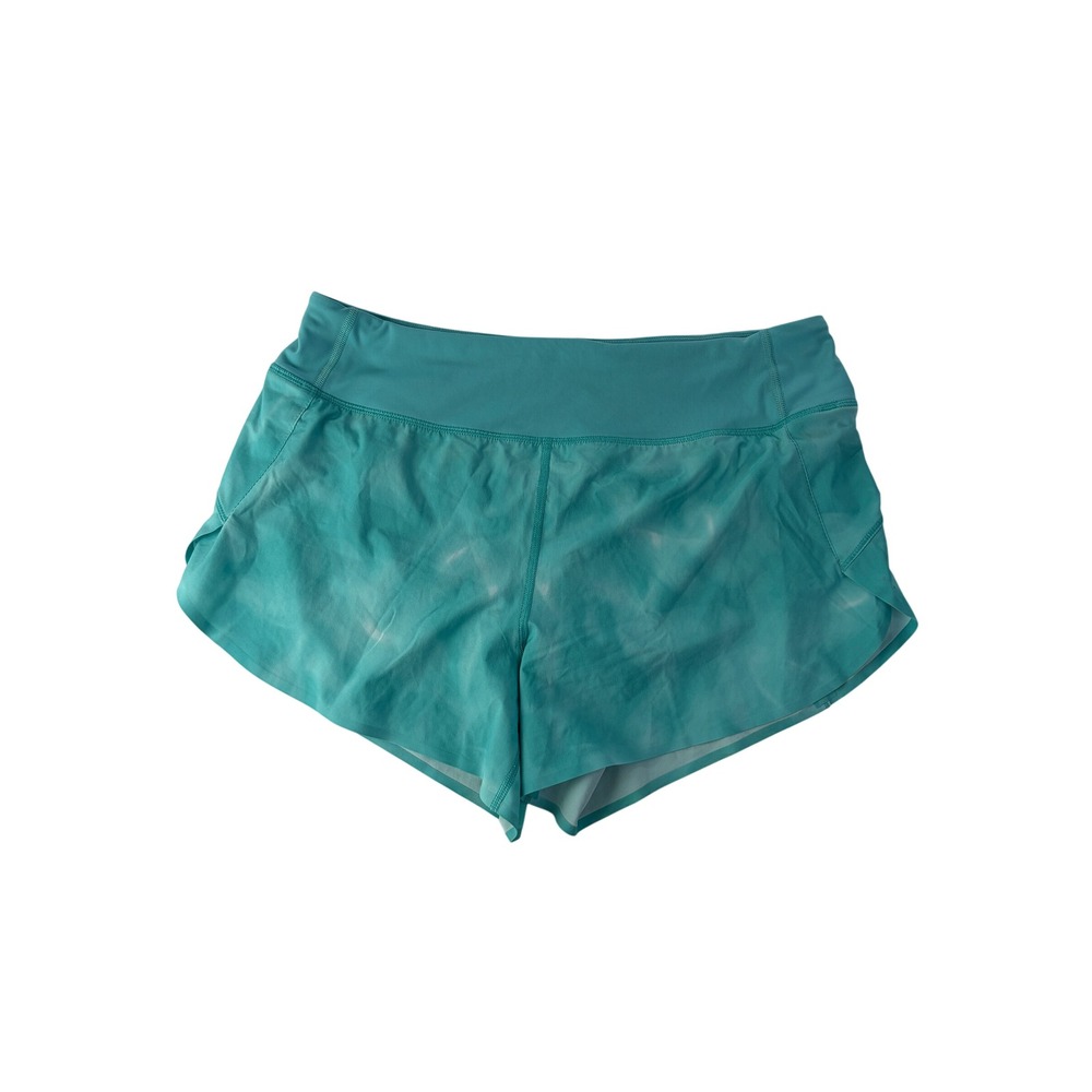 Athleta Shorts Womens M Run With It 3.5" Athletic Tie Dye Blue Built in Brief